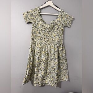 H&M Floral smocked off the shoulder dress